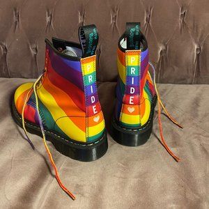 NWOT Dr. Martens 1460 Pride Rainbow Boots Limited Edition Size 10 M 11 L EU 43